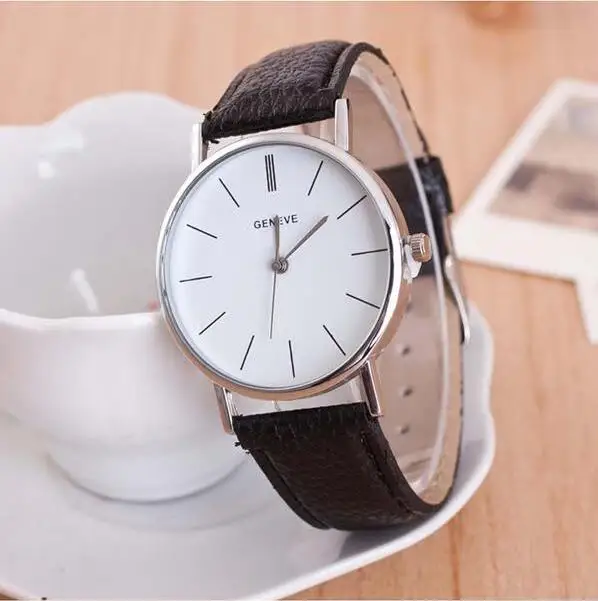 Модные мужские деловые кварцевые часы стильные высококачественные ПУ кожаные