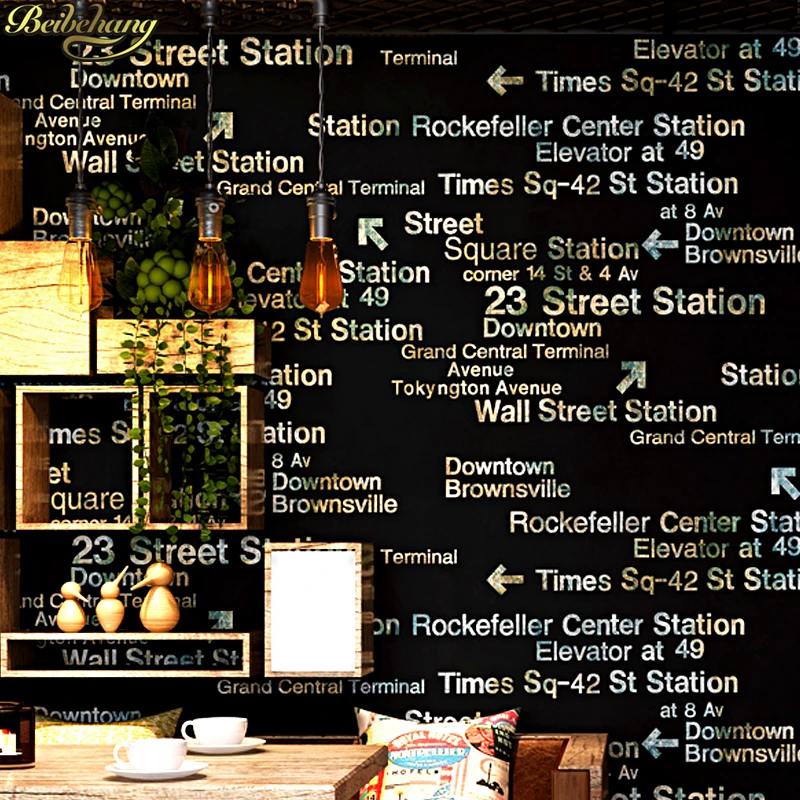 

3d ностальгические обои в стиле ретро с английским алфавитом, 3d стерео, модные обои для спальни, кафе, ресторана, papel de parede