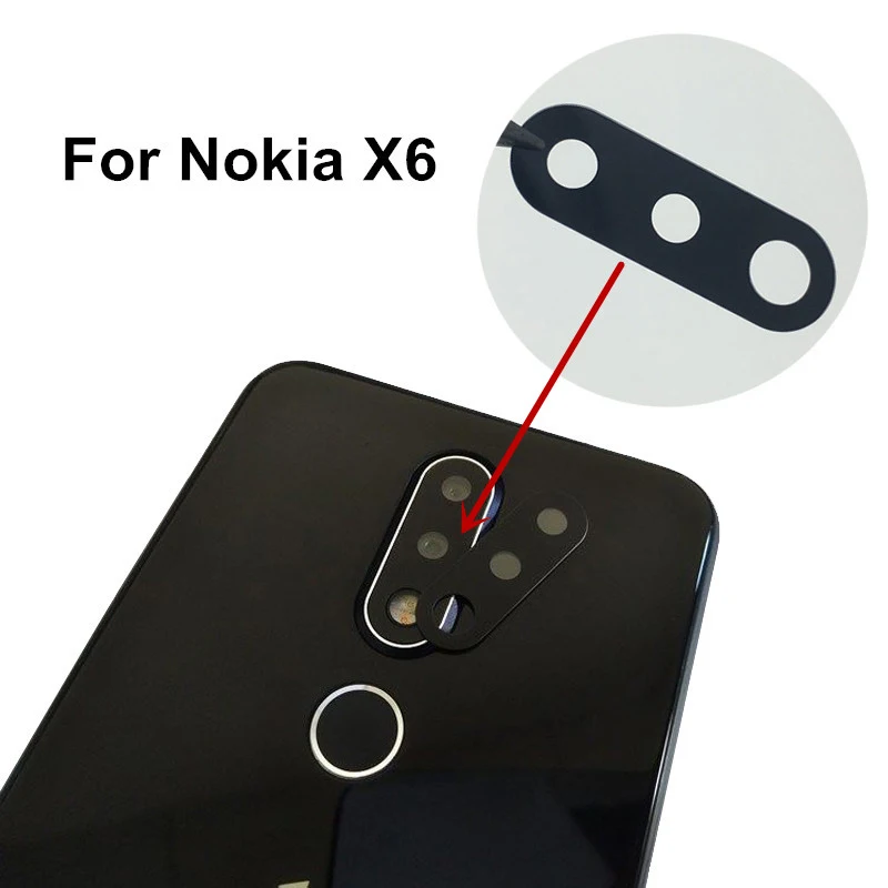 Новая задняя камера, стеклянная крышка объектива для Nokia 8 7 Plus 6,1X6X5 с клейкой лентой, Замена+ номер отслеживания