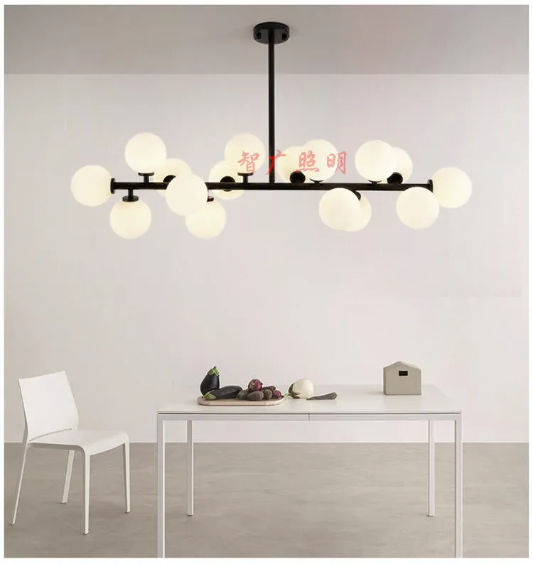 Стеклянная люстра с шарами скандинавские Креативные люстры для гостиной