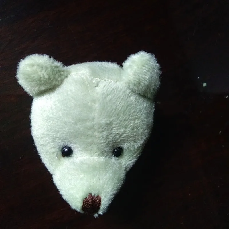 100 шт./лот с рисунком головы медведя короткая плюшевая игрушка голова "сделай
