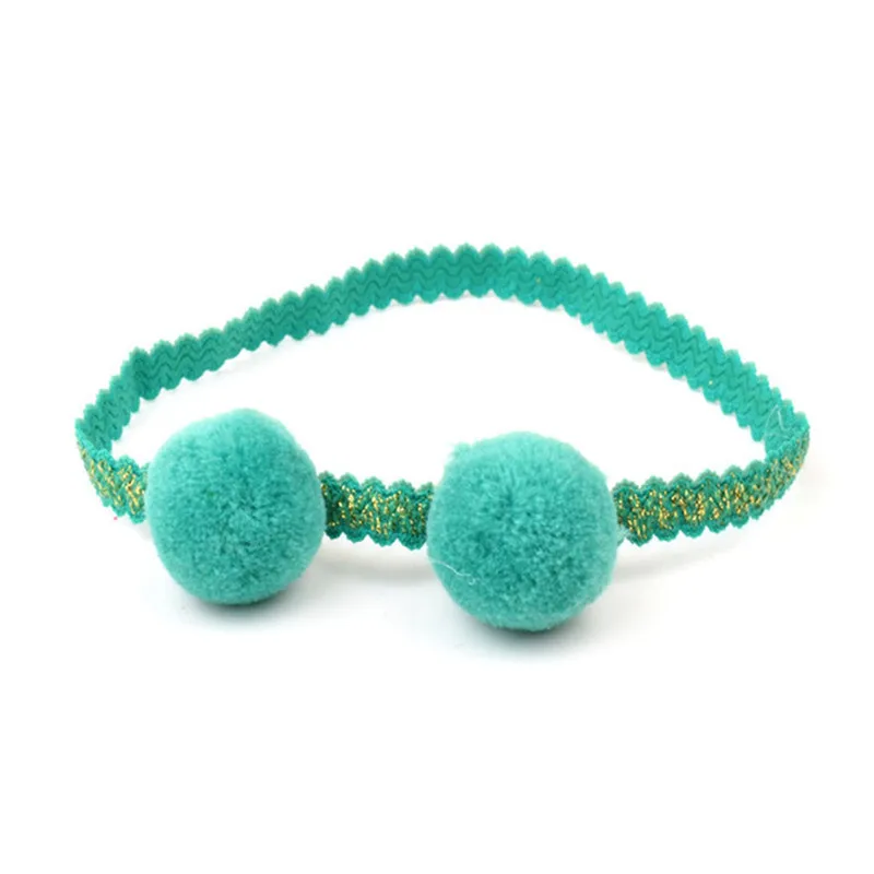 

Naturalwell Double Ball Children Headband Fashion Baby Girl Hair Band Infant Toddler Hair Accessories Photography Prop Headwear