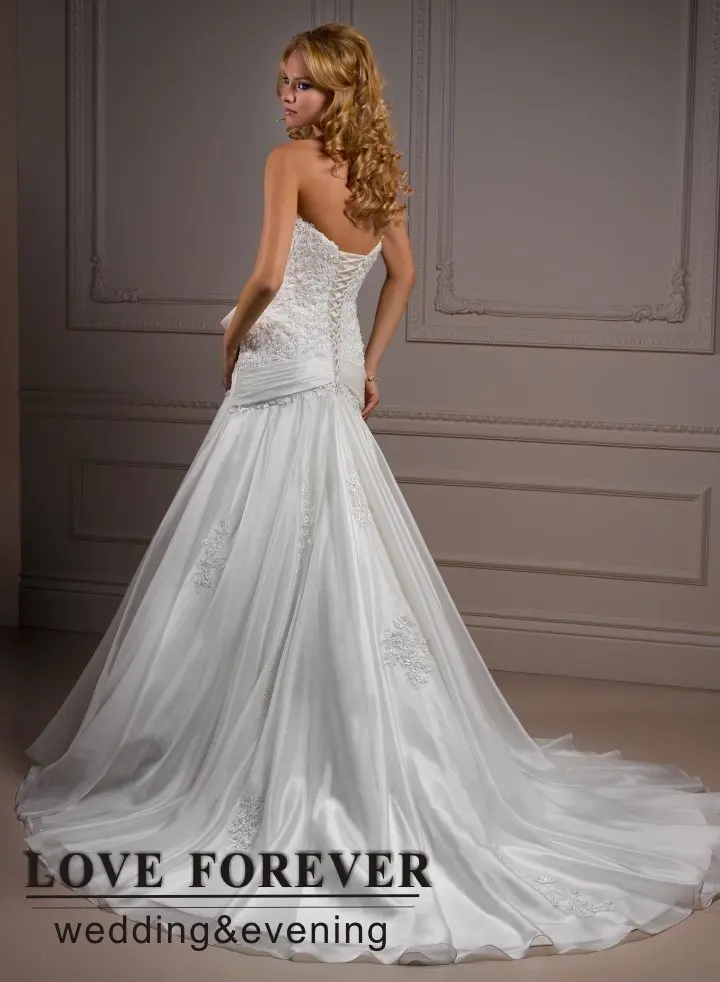 Ivory Organza Dropped Waist New Arrival 2013 Wedding Dresses and Gowns | Свадьбы и торжества