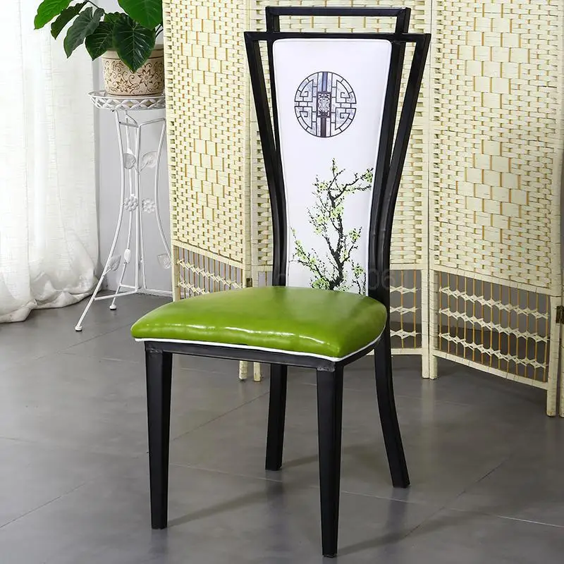 New Chinese Chair Hotel Restaurant Box Theme Classical Simple Hot Pot Restaurant Light Luxury Hotel Dining Chair 4 Starting - Цвет: ml22