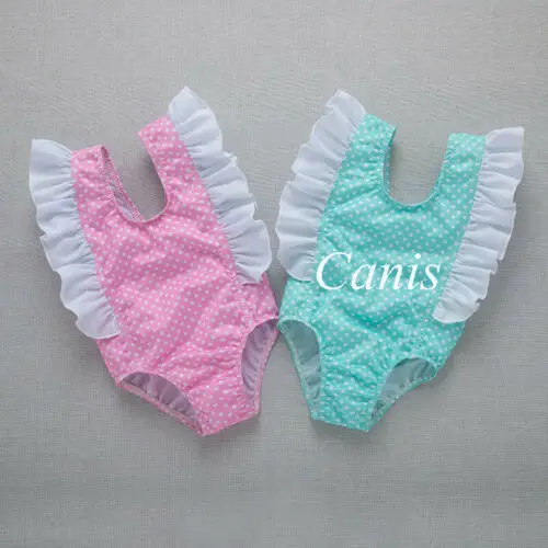 Новинка летняя одежда для маленьких девочек купальник с оборками и бантом в