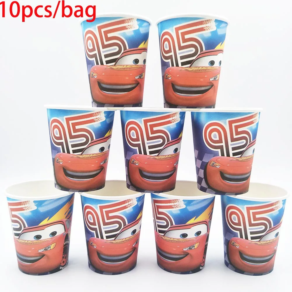 cup Mcqueen малыш день рождения принадлежности скатерть чашка тарелка соломенная салфетка Подарочный пакет конфеты коробка попкорн события Patry украшения - Цвет: cup