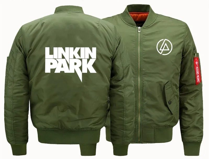 Бомбер летная куртка зима Сгущает Теплый молнии Для мужчин куртки аниме