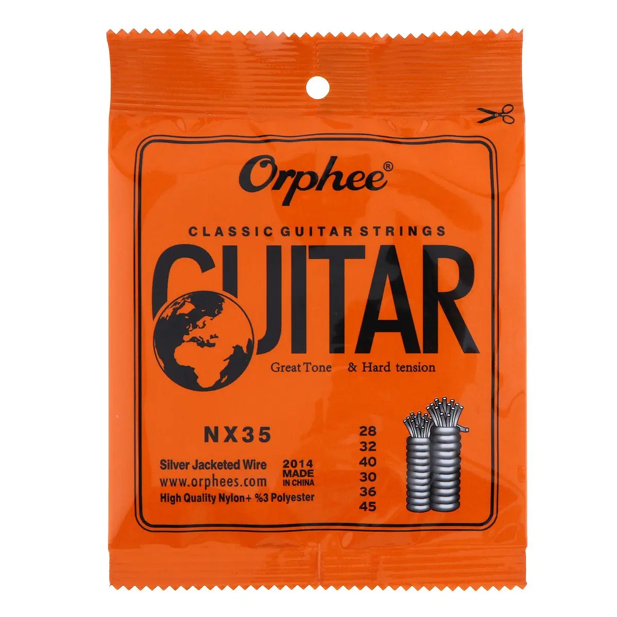 SEWS-Orphee 6pcs/set Guitar Strings Conventional Classical String Series E/B/G/D/A/E Use High-quality Nylon Wire Feel M | Спорт и