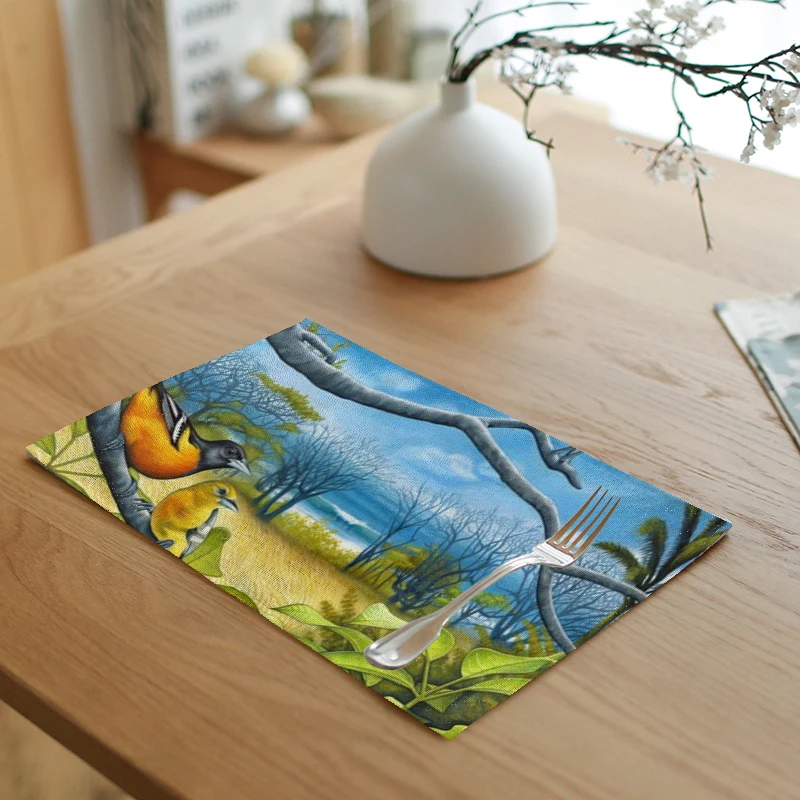 Мандала шаблон коврик для стола кухонное украшение салфетки напечатанное