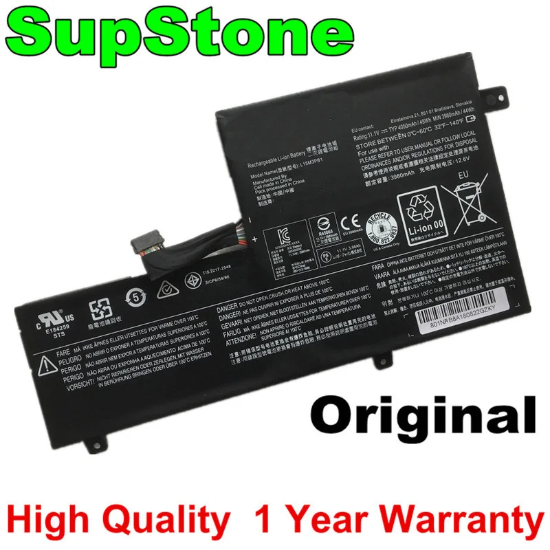 Оригинальный аккумулятор для ноутбука SupStone L15M3PB1 L15L3PB1 Lenovo IdeaPad N22 20 5B10K88047 5B10K88048