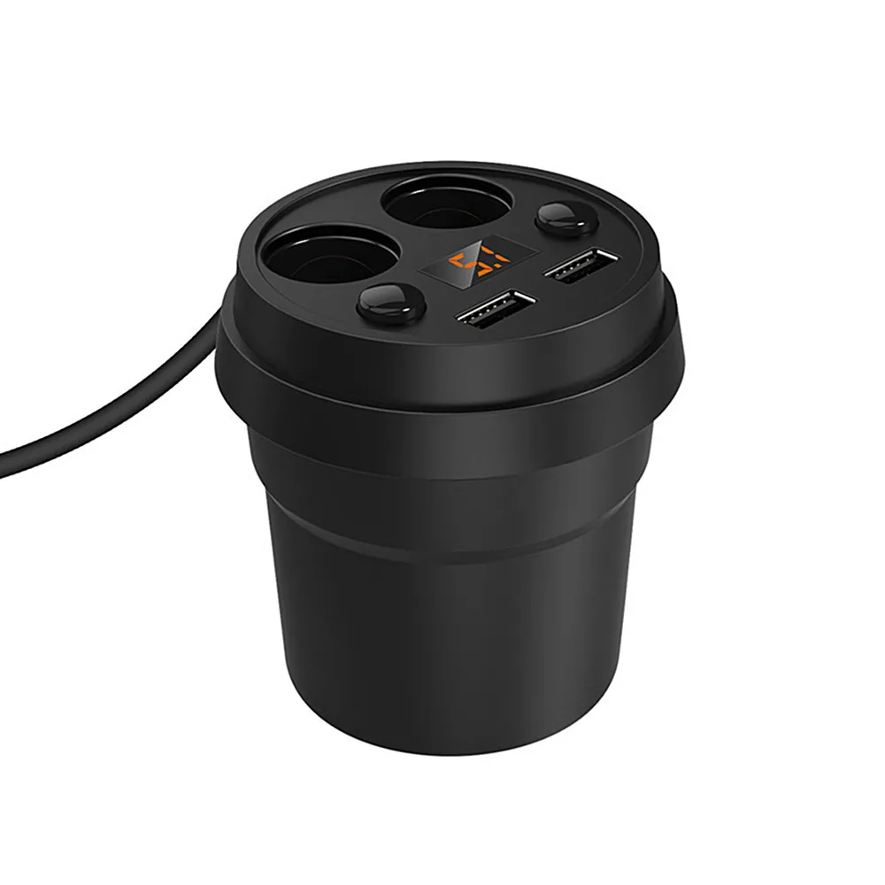Постоянного тока для автомобиля с двумя портами USB-Зарядное устройство чашки автомобилей зарядки для адаптера переменного тока 2 Way Разветвитель Прикуривателя разъем Мощность адаптер AC/DC 12-24 V