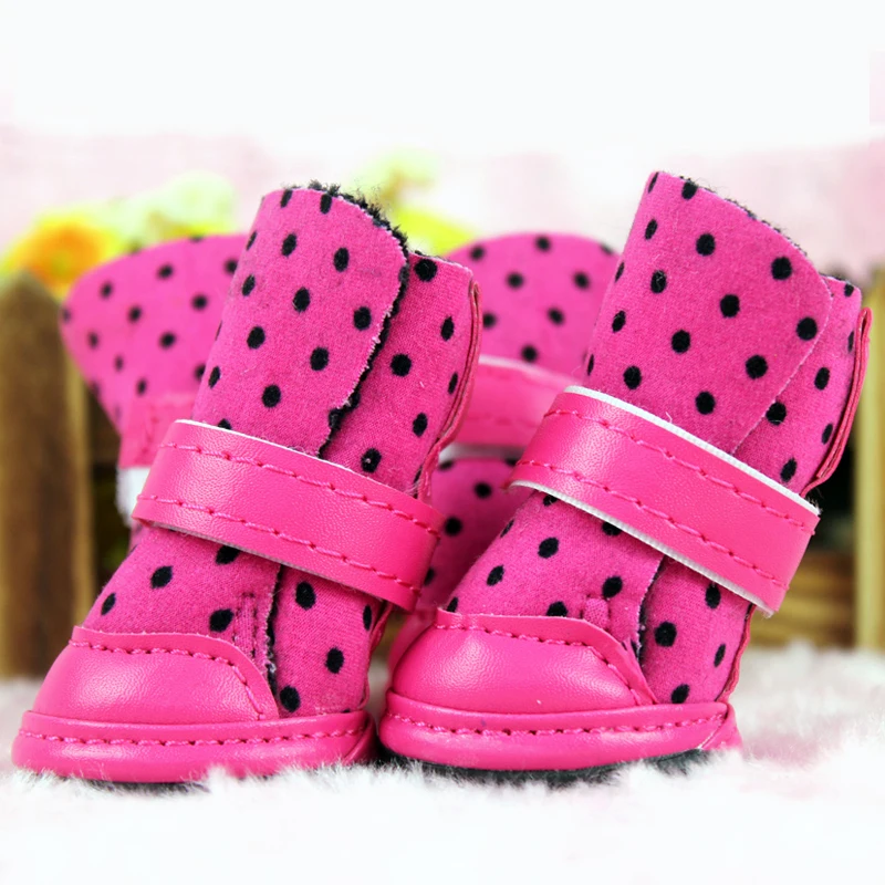 Ботинки для собак Зимняя обувь домашних животных с длинными рукавами Дышащая