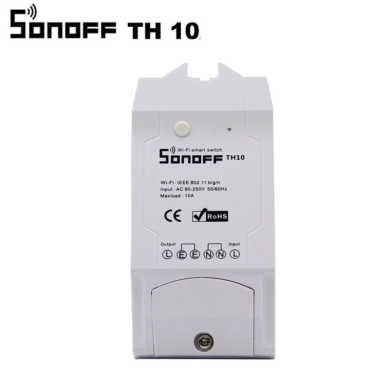 Sonoff TH10 Sonoff TH 10A 16A мониторинг температуры и влажности WiFi умный переключатель дистанционный домашний комплект автоматизации для Alexa Google Home - Комплект: Sonoff TH10