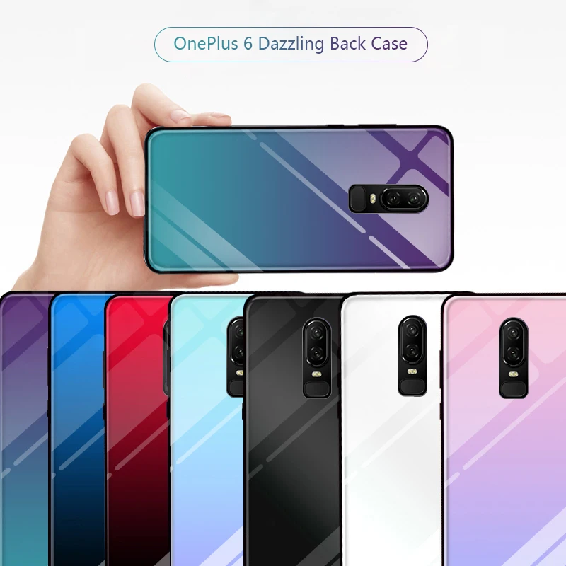 Роскошный чехол CHYI для Oneplus 6 из закаленного стекла защитный взрывозащищенный