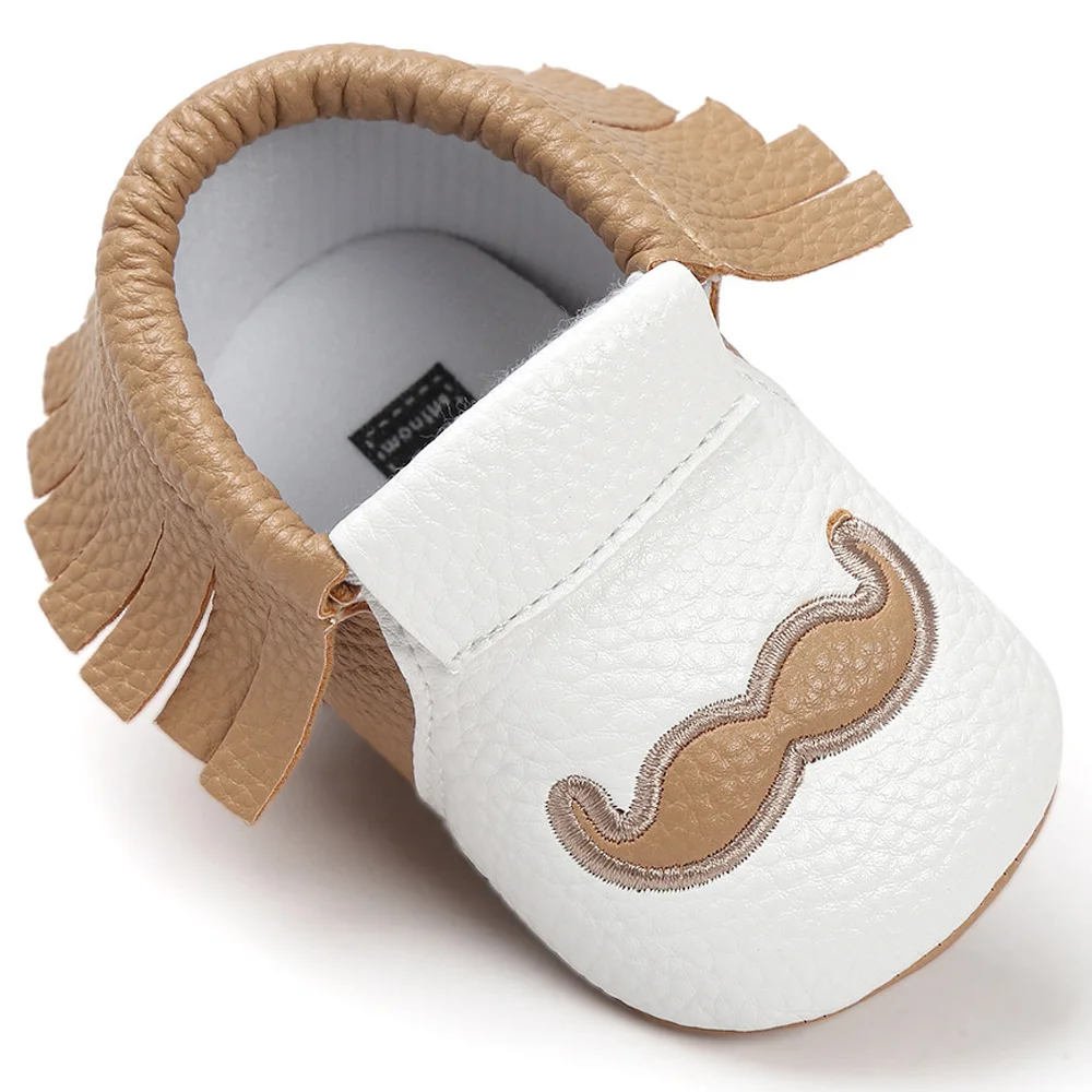 ROMIRUS/Усы Борода волос на лице Роман детские обувь мягкие мокасины с кисточками