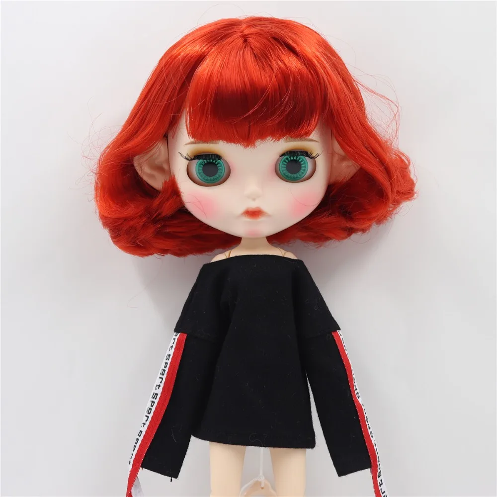 Ледяная кукла DBS blyth 1/6 bjd белая кожа сужение тела короткие красные волосы новое