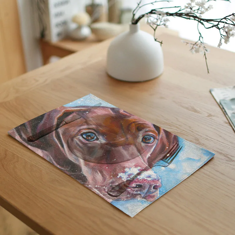 Скатерти с узором для домашних животных кухонные украшения салфетки собак