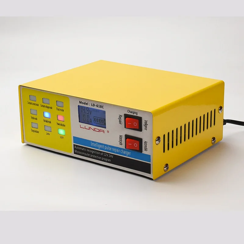 12 V/24 V 200AH автомобиля Батарея Зарядное устройство светодиодный Дисплей