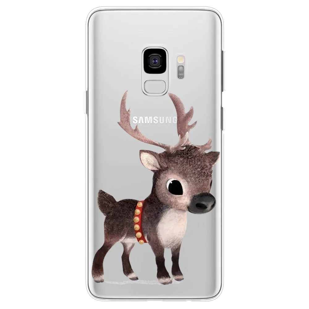 Чехол с рождественским оленем для samsung Galaxy A3 A5 A6 A7 A8 A9 Star Plus Grand Neo Plus чехол из ТПУ