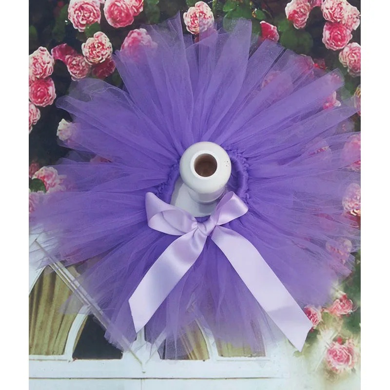 only skirt lavender Лидер продаж; фатиновая юбка-пачка для маленьких девочек и повязка на голову с цветами; Комплект для новорожденных; реквизит для фотосессии; подарок на день рождения; 10 цветов; ZT001 - Цвет: only skirt lavender