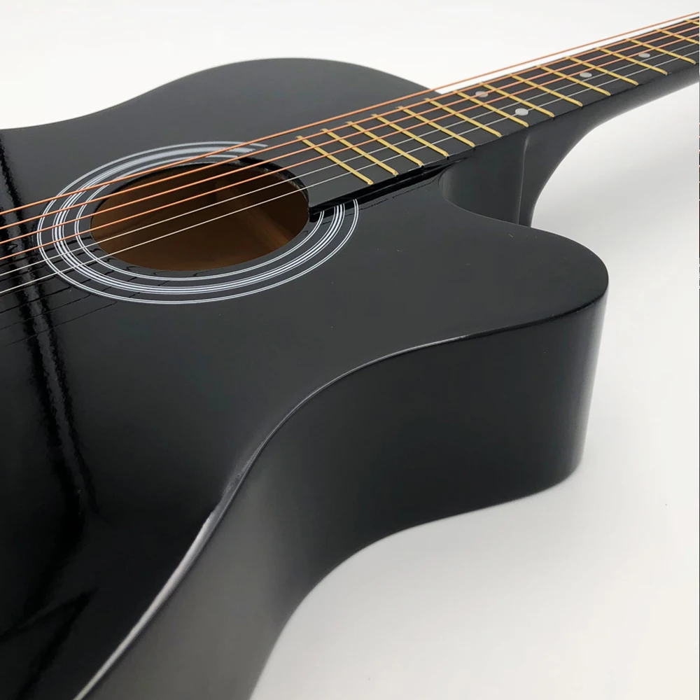 38 inch Acoustic Guitar for Beginners Guitar Sets with Capo Picks 6 Strings Guitar Basswood 13 Colors Musical Instruments AGT166