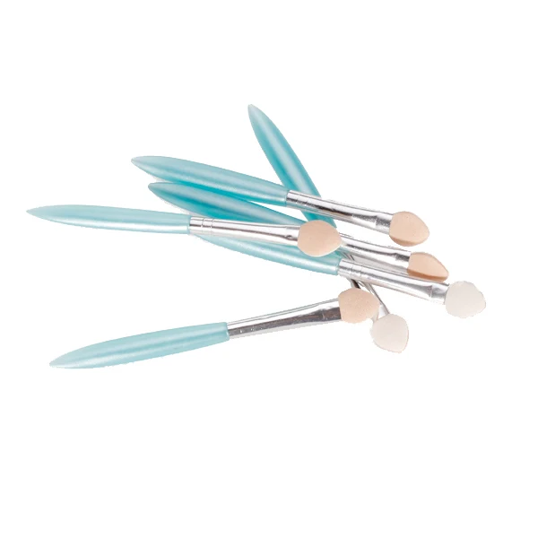 6 шт глаз тени для век губки щетки аппликаторы инструменты макияжа одна ручка