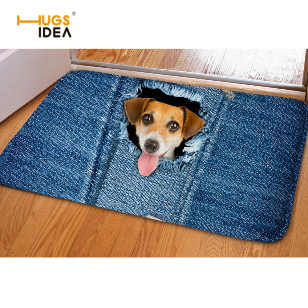 HUGSIDEA теплый домашний ковер с джинсовым дизайном для гостиной ванной комнаты 3D