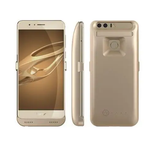 Новинка 3800! Чехол-аккумулятор мАч для HUAWEI Honor 8, внешний аккумулятор, зарядное устройство, чехол для телефона - Цвет: Gold