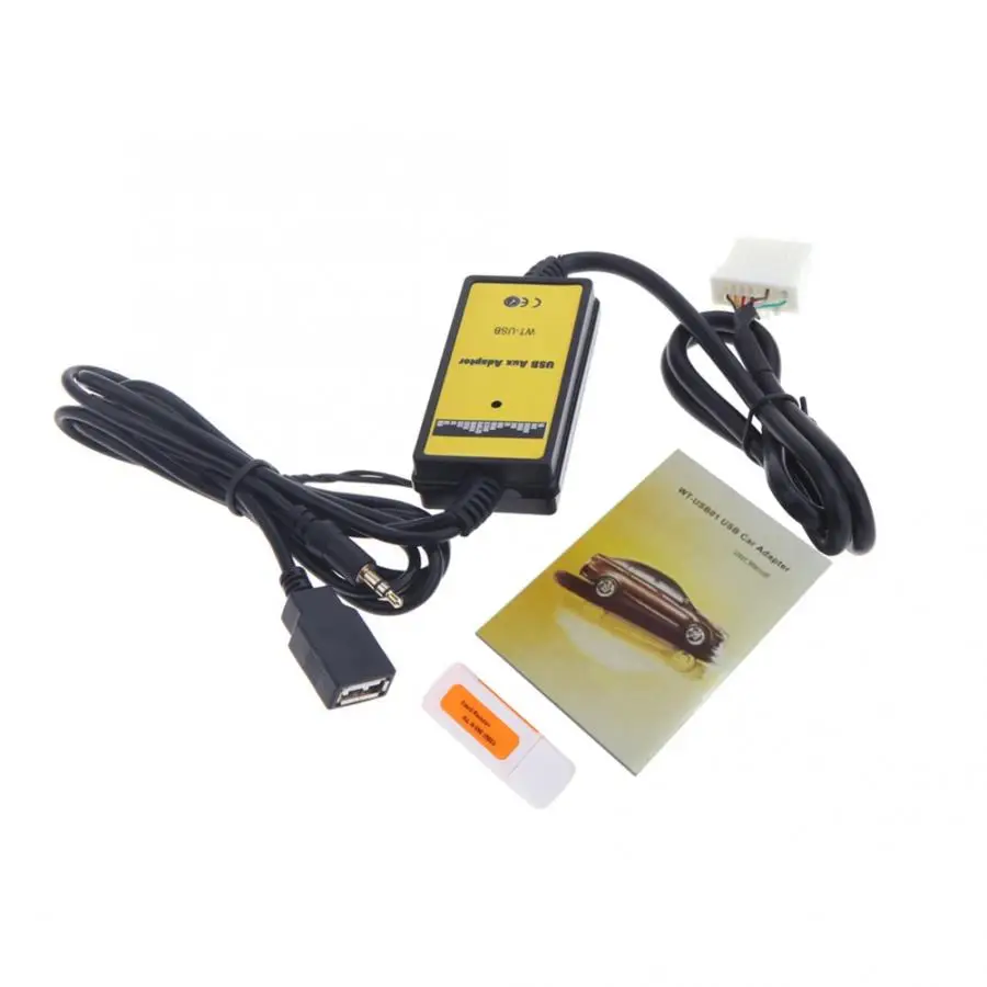 Автомобильный MP3 интерфейс USB адаптер аудио AUX кабель для передачи данных