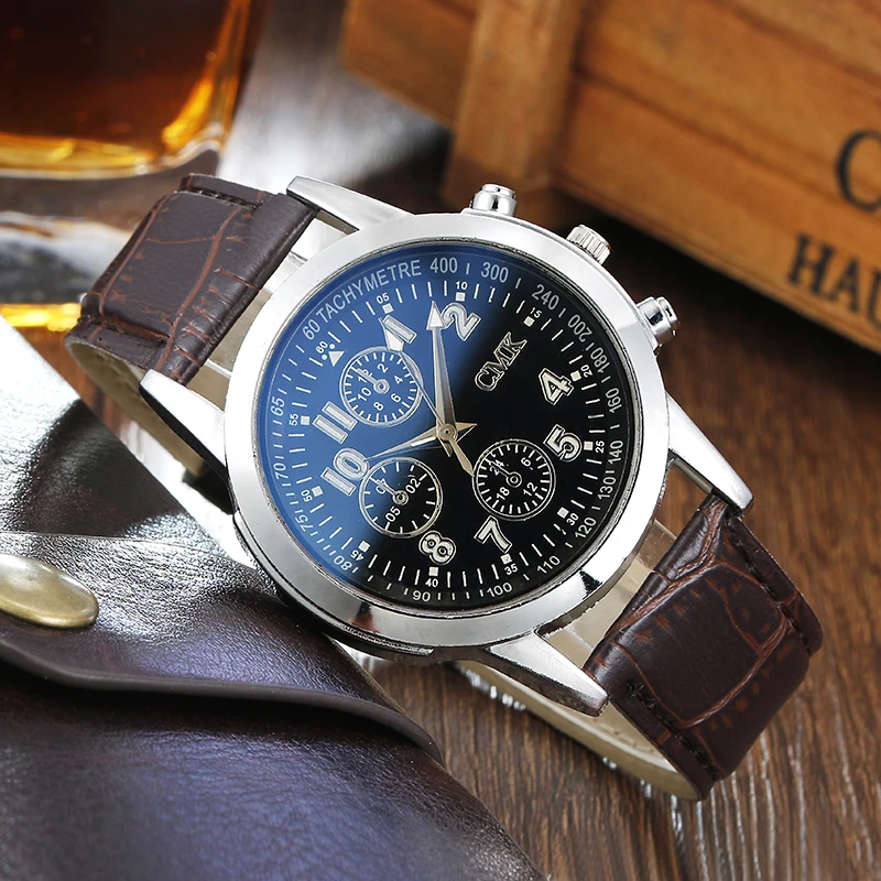 Relojes Hombre бренд CMK повседневные Простые синие Ray кварцевые женские часы