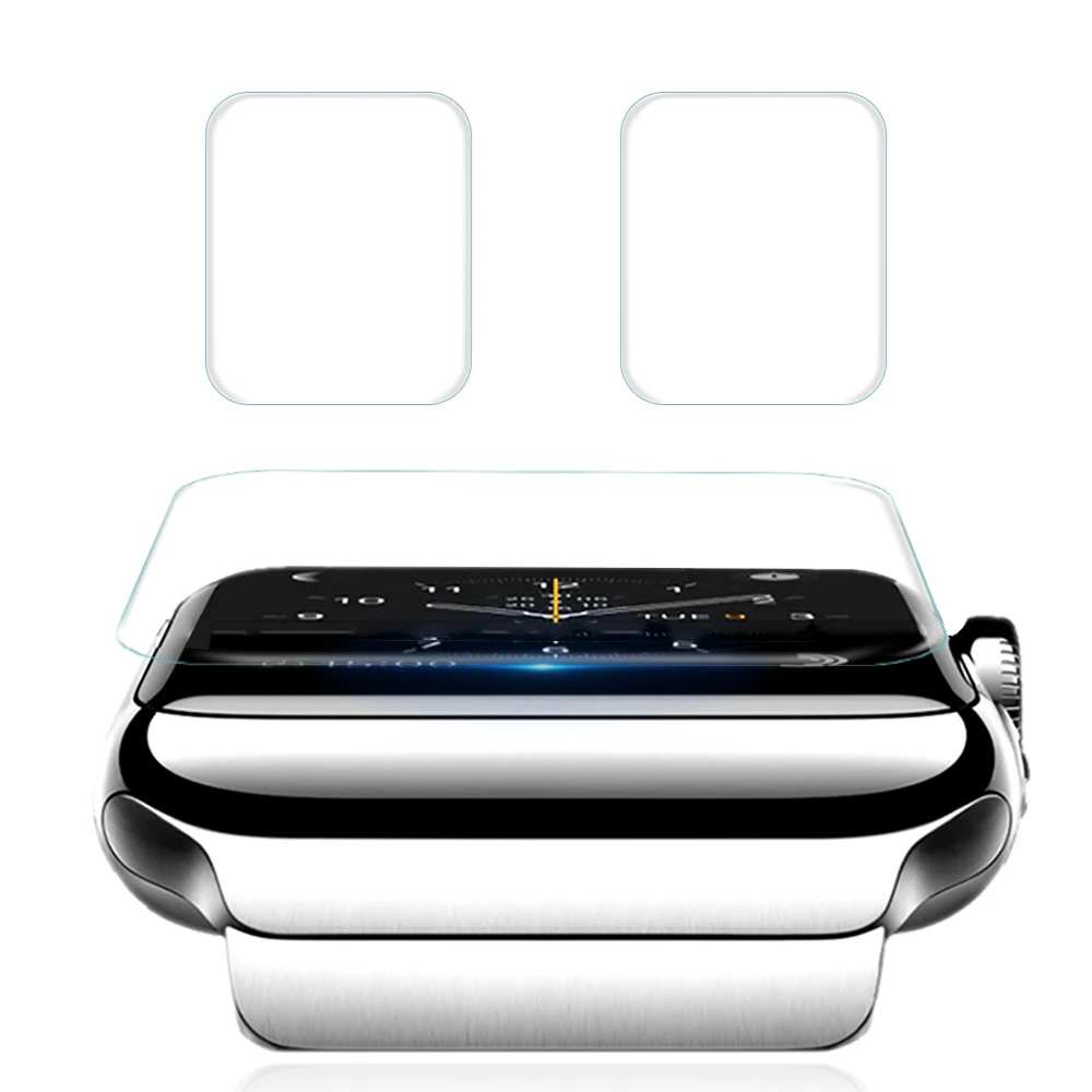 4D/3D изогнутая поверхность ПЭТ мягкая пленка для Apple watch 38 мм 42 Защитная Series i 1/2/3 (не