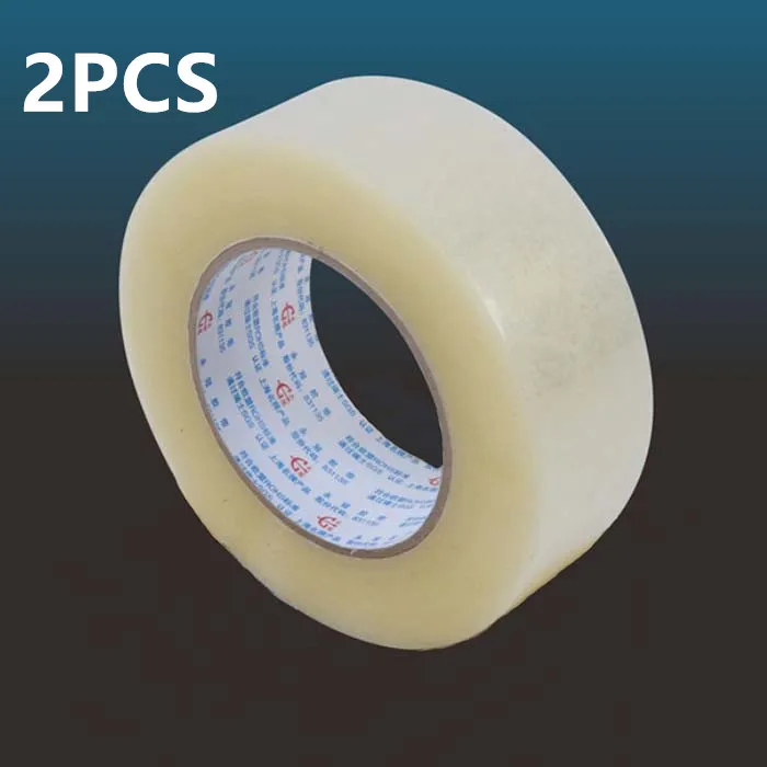 2 Roll White 2 рулона, прозрачная упаковка, прочная клейкая лента, клейкая уплотнительная лента, герметик для картонной упаковки, пластиковая Экспресс-упаковочная лента, 50 мм* 5 м - Цвет: 2 Roll White