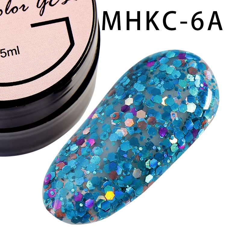MHKC-6A Гель-лак для ногтей Girl2girl с блестками Dream Diamond Sparkling Uv Bling УФ гель лак для ногтей замачиваемый светодиодный гель для лечения - Цвет: MHKC-6A