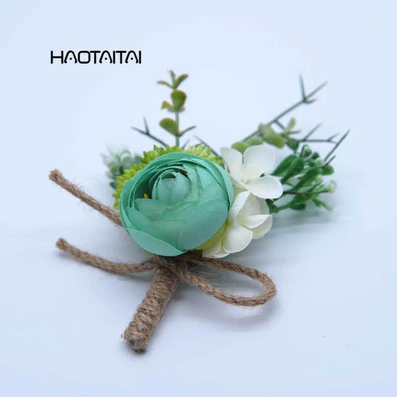 Бутоньерки Красный Новая Мода Best Man Цветы корсаж для жениха дружка Свадебный