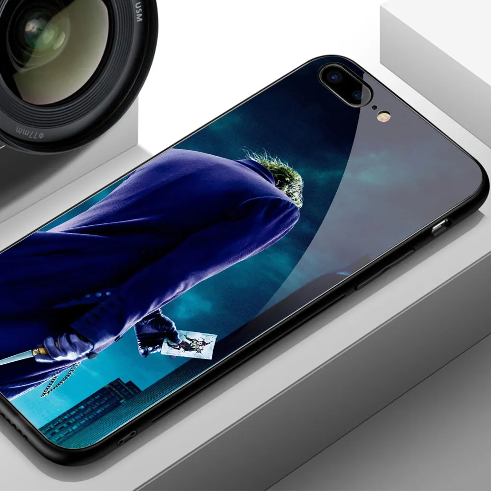 Finder Чехол для чехол iphone "," Джокер "закаленное Стекло жесткая накладка на заднюю панель для iphone 6, 6 S, 7, 8 plus X XR XS MAX 11 pro max - Цвет: 02558
