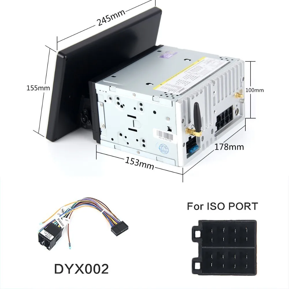 2 Din ISO Port 10," ips Android 9,0 Автомобильный gps радио плеер 2 двойной один 1 Din универсальный авто стерео Мультимедиа для Toyota Nissan Honda ISO - Цвет: 2 Din ISO Port