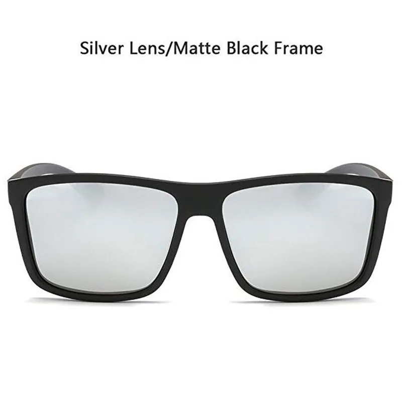 silver Модные мужские поляризованные очки uv400, высокое качество, квадратные мужские солнцезащитные очки, Классические солнцезащитные очки - Цвет линз: silver