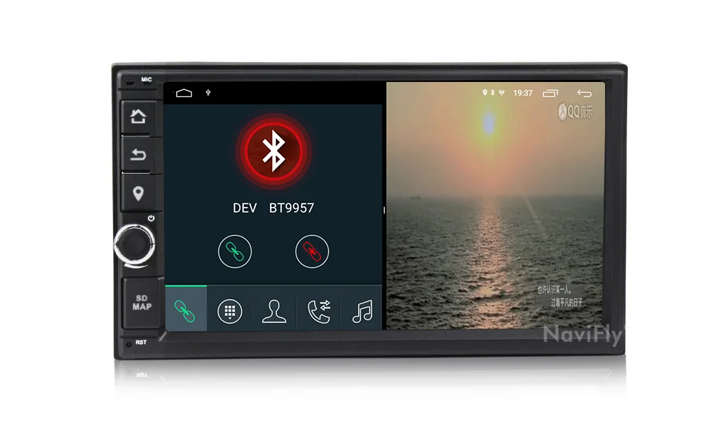 Navifly 2din 2+ 32G Android 9,1 Универсальный Автомобильный мультимедийный плеер радио для VW toyota nissan qashqai x trail-note KIA gps Navi