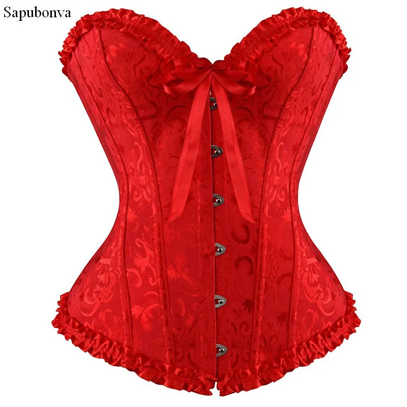 

Женский корсет и бюстье Sapubonva, белый, черный, зеленый, винтажный цветочный принт, женское нижнее белье