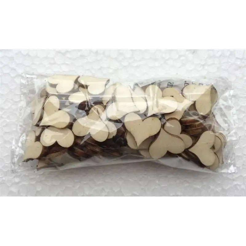 BESTOYARD 100 шт. деревянные ломтики в форме сердца для поделок своими руками свадебное