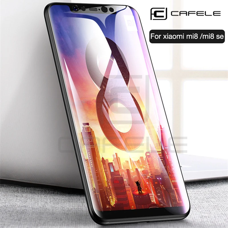 CAFELE Защита экрана для Xiaomi mi 8 mi 8 закаленное стекло 4D Edge HD прозрачное полное покрытие защитное стекло