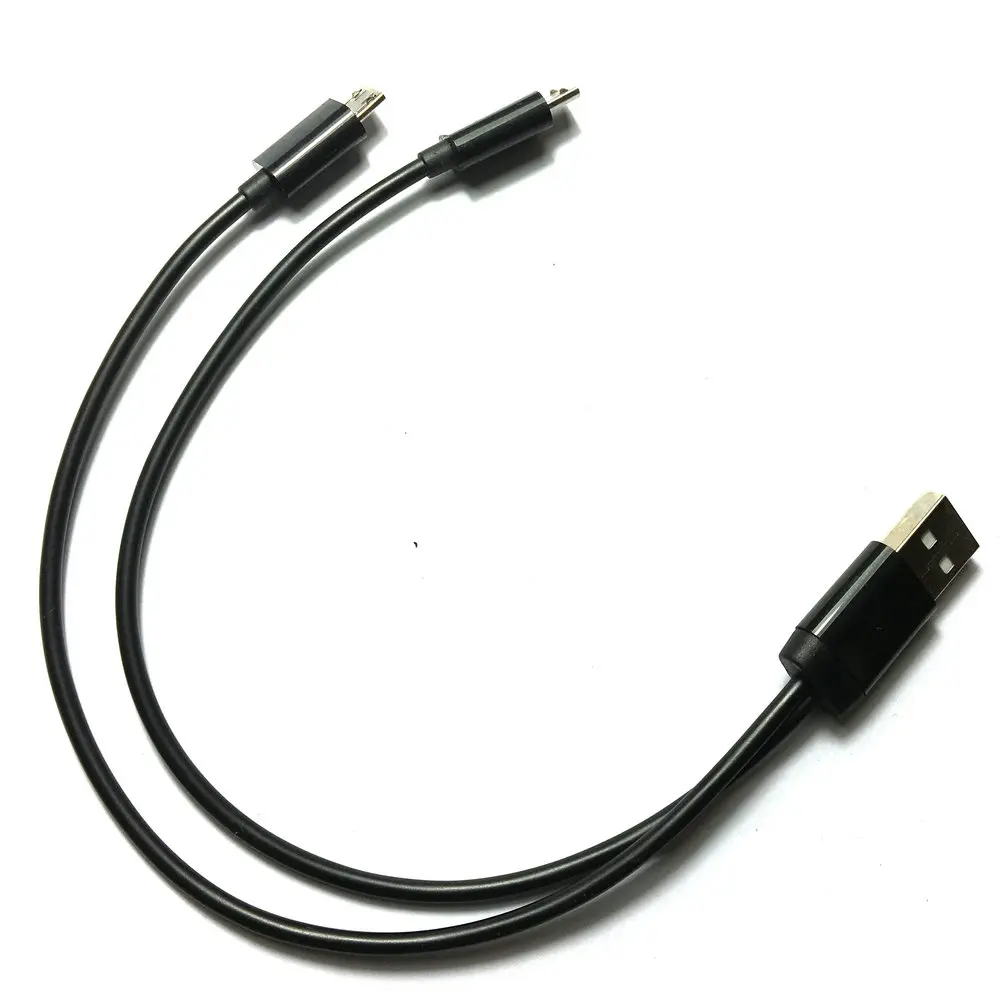 Новый универсальный черный USB A Male to Micro B + Y split 1:2 кабель для зарядки питания|Кабели