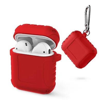 Red Hua Eagle новые TWS беспроводные наушники bluetooth ТПУ силиконовый чехол для iphone гарнитуры чехол зарядная коробка защитный чехол размер 1:1 - Цвет: Red