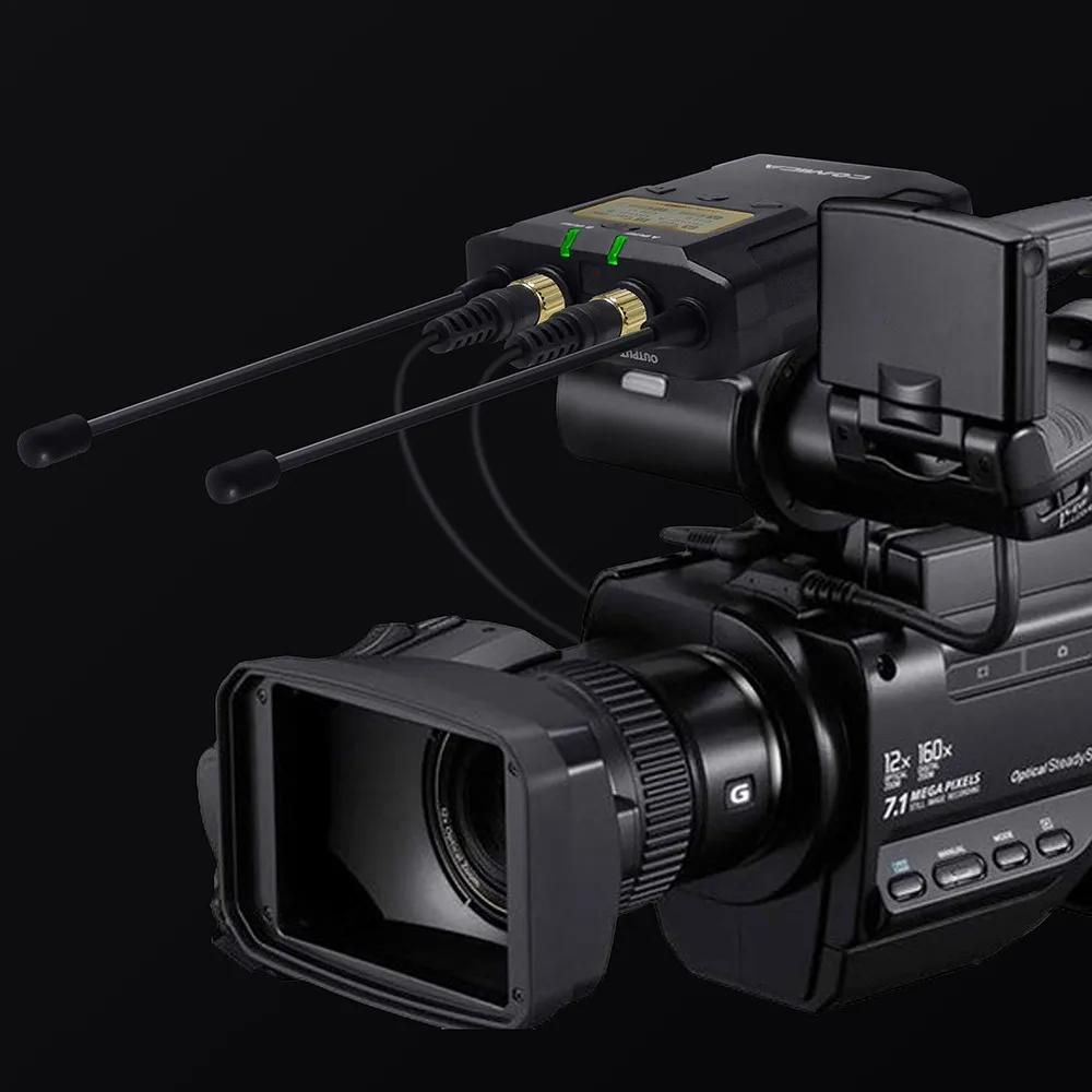 COMICA CVM WM100 PLUS UHF 48 канальный моно/стерео Беспроводная камера регистратор с