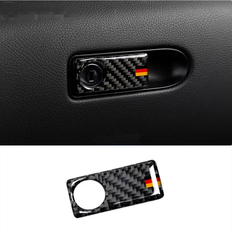 Carbon Fiber Copilot Glove Box Panel Cover Trim For Mercedes Benz E Class W213- Car Interior Accessories