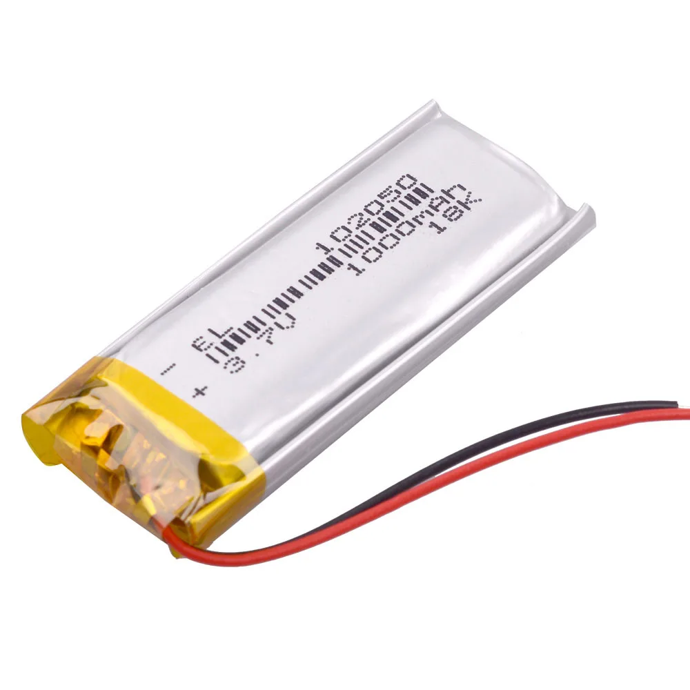 1PCS 1000 мАч литий-ионный полимерный аккумулятор 3,7 в 102050 для MP3 MP4 MP5 gps KTV Бытовой усилитель аккумулятора аудио компьютерный микрофон - Цвет: 1PCS