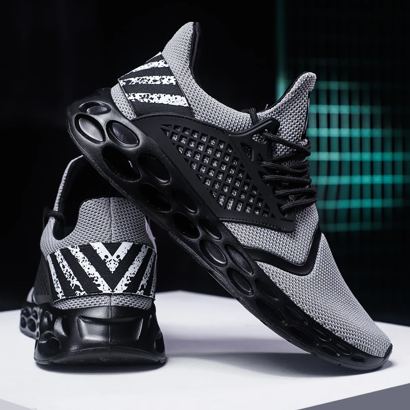 2018 модные мужские кроссовки осенняя сетчатая Мужская обувь для взрослых удобная