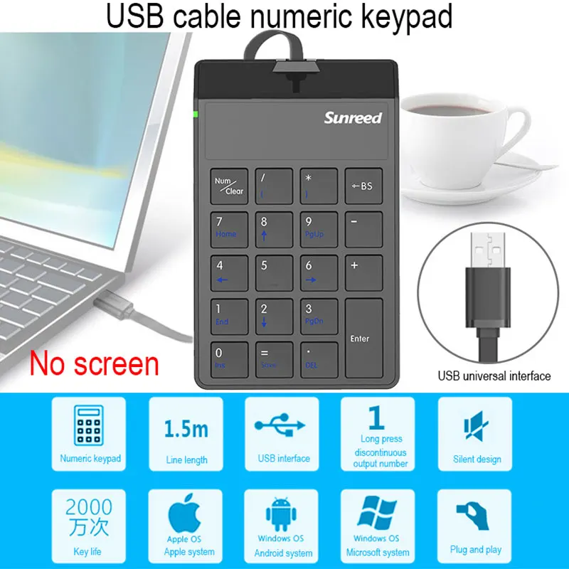 2 стиля Водонепроницаемая мини клавиатура USB ультра тонкая без экрана