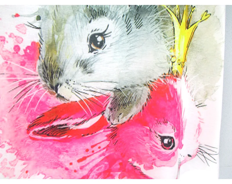 Женская футболка с кроликом летняя принтом короны и кроликов 2019 | одежда