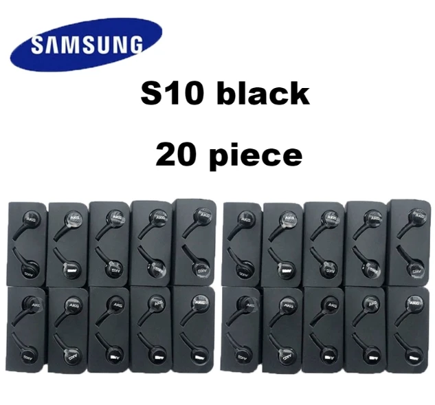 s10 black 20 piece Samsung наушники EO IG955 наушники 5/10/20 наушники-вкладыши с микрофоном провода akg гарнитура для samsung Galaxy s6 s7 s8 s9 S10 смартфон - Цвет: s10 black 20 piece